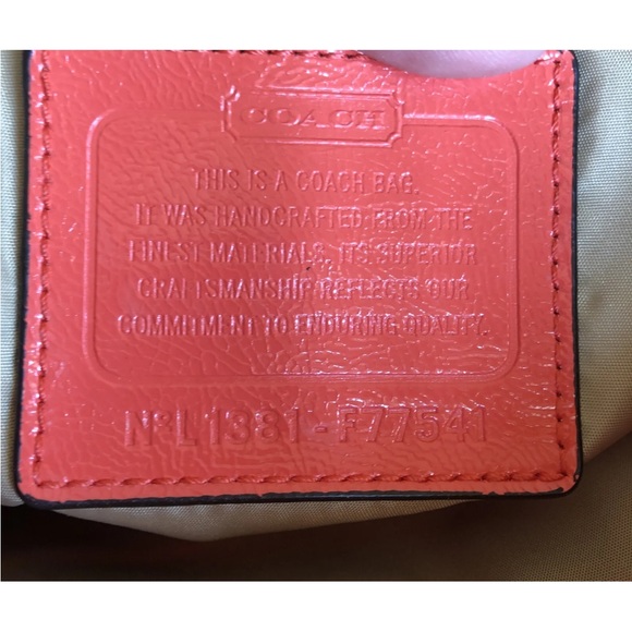 Coach Signature Fabric Crossbody Coach Coral Zebra Print File Nylon F77541 Bag - Picture 8 of 11